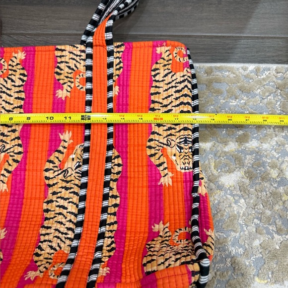 Vibrant Orange and Pink Tote Bag - Picture 11 of 13